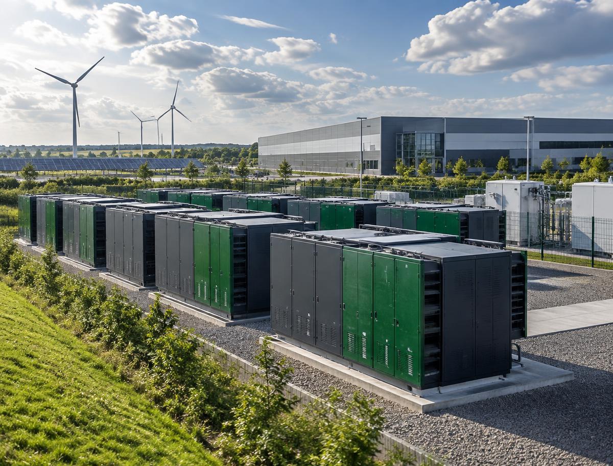 Commercial lithium battery storage installation